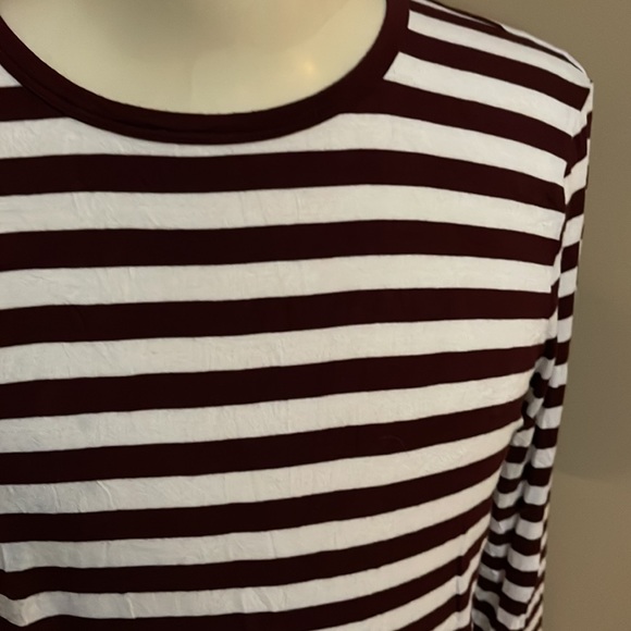 Michael Kors maroon striped top - Picture 3 of 6
